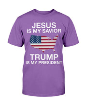 Load image into Gallery viewer, Jesus Is My Savior Trump Is My President T-Shirt
