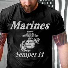 Load image into Gallery viewer, Marines Veteran Shirt Semper Fi, Gift For Marines Veteran T-Shirt
