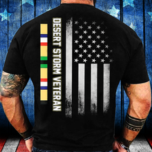 Load image into Gallery viewer, Desert Storm Veteran, American Flag T-Shirt

