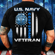 Load image into Gallery viewer, U.S. Navy Corpsman T-Shirt, Veteran Of The United States T-Shirt
