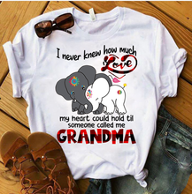 Load image into Gallery viewer, I Never Knew How Much Love My Heart Could Hold Til Someone Called Me Grandma T-Shirt

