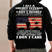 Load image into Gallery viewer, I Am A Grumpy Veteran I Don't Care Hoodies - Grumpy Veteran Shirt
