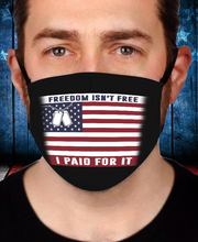 Load image into Gallery viewer, Freedom Isn't Free I Paid For It Flag Face Cover
