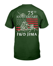 Load image into Gallery viewer, 75th Anniversary Iwo Jima WWII Veteran US Flag Patriotic T-Shirt
