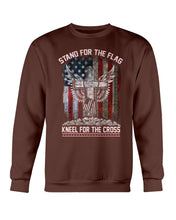 Load image into Gallery viewer, Stand For The Flag Kneel For The Cross Sweatshirt
