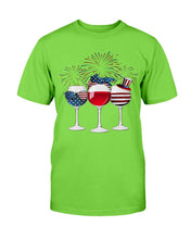 Load image into Gallery viewer, Patriotic Shirt, Patriot Wine Glasses, Patriot Day T-Shirt
