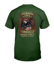 Load image into Gallery viewer, I Stand For Our Flag I Kneel For The Cross Proud To Be A Veteran T-Shirt
