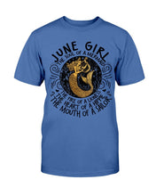 Load image into Gallery viewer, June Girl The Soul Of A Mermaid The Fire Of Lioness T-Shirt
