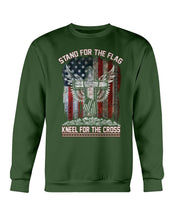 Load image into Gallery viewer, Stand For The Flag Kneel For The Cross Sweatshirt
