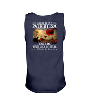 Load image into Gallery viewer, Sorry If My Patriotism Offends You Trust Me Tank
