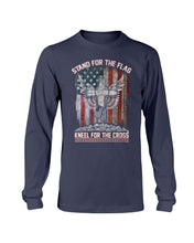 Load image into Gallery viewer, Stand For The Flag Kneel For The Cross Long Sleeve
