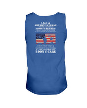 Load image into Gallery viewer, I Am A Grumpy Veteran I Don't Care Tank - Grumpy Veteran Shirt
