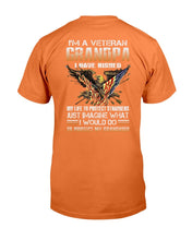 Load image into Gallery viewer, I'm A Grumpy Veteran Grandpa I Would Do To Protect My Grandkids T-Shirt
