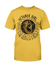 Load image into Gallery viewer, October Girl The Soul Of A Mermaid The Fire Of Lioness T-Shirt
