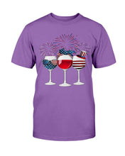 Load image into Gallery viewer, Patriotic Shirt, Patriot Wine Glasses, Patriot Day T-Shirt
