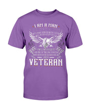 Load image into Gallery viewer, I Am A Man Not A Hero I Am A Veteran T-Shirt

