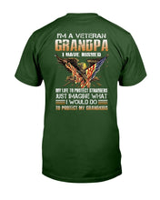 Load image into Gallery viewer, I'm A Grumpy Veteran Grandpa I Would Do To Protect My Grandkids T-Shirt
