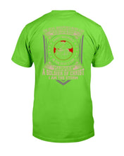Load image into Gallery viewer, The Devil Whispered In My Ear A Soldier Of Christ I Am The Storm T-Shirt
