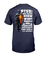 Load image into Gallery viewer, PTSD Awareness Shirt You Never Know What People Are Fighting ATM-USVET59 T-Shirt
