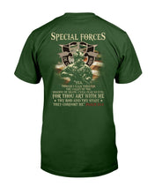 Load image into Gallery viewer, Special Forces Yea, Though I Walk Through The Valley Of The Shadow Of Death T-Shirt
