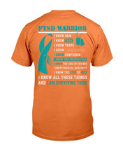 Load image into Gallery viewer, PTSD Warrior I Know All These Things And I Am Surviving Them T-Shirt

