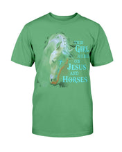 Load image into Gallery viewer, This Girl Runs On Jesus And Horses T-Shirt
