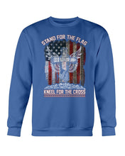 Load image into Gallery viewer, Stand For The Flag Kneel For The Cross Sweatshirt
