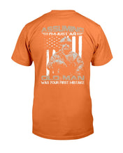 Load image into Gallery viewer, Assuming I'm Just An Old Man Was Your First Mistake T-Shirt
