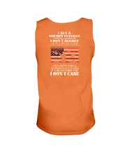 Load image into Gallery viewer, I Am A Grumpy Veteran I Don't Care Tank - Grumpy Veteran Shirt
