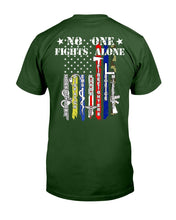 Load image into Gallery viewer, PTSD Awareness Shirt No One Fights Alone T-Shirt
