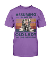 Load image into Gallery viewer, Female Veteran Assuming I'm Just An Old Lady T-Shirt
