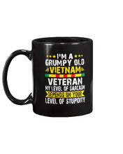 Load image into Gallery viewer, I Am A Grumpy Old Vietnam Veteran My Level Of Sarcasm Mug
