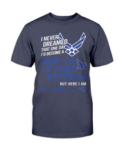 Load image into Gallery viewer, Grumpy Air Force Veteran - But Here I Am Killing It T-Shirt
