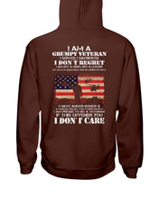 Load image into Gallery viewer, I Am A Grumpy Veteran I Don't Care Hoodies - Grumpy Veteran Shirt
