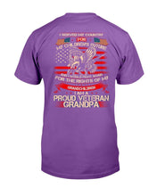 Load image into Gallery viewer, I Served My Country For My Children's My Future, I'm A Proud Veteran Grandpa T-Shirt
