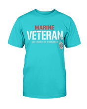 Load image into Gallery viewer, Marine Veterans Shirt Defender Of Freedom T-Shirt
