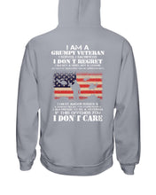 Load image into Gallery viewer, I Am A Grumpy Veteran I Don't Care Hoodies - Grumpy Veteran Shirt
