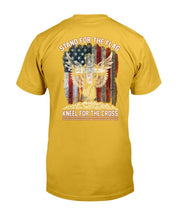Load image into Gallery viewer, Stand For The Flag Kneel For The Cross T-Shirt
