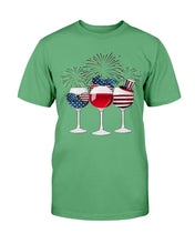 Load image into Gallery viewer, Patriotic Shirt, Patriot Wine Glasses, Patriot Day T-Shirt
