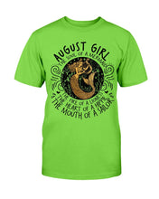 Load image into Gallery viewer, August Girl The Soul Of A Mermaid The Fire Of Lioness T-Shirt
