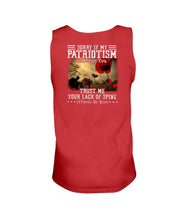 Load image into Gallery viewer, Sorry If My Patriotism Offends You Trust Me Tank
