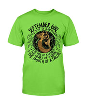 Load image into Gallery viewer, September Girl The Soul Of A Mermaid The Fire Of Lioness T-Shirt
