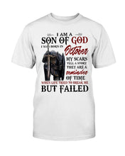Load image into Gallery viewer, I Am A Son Of God I Was Born In October My Scars Tell A Story They Are A Reminder Of Time T-Shirt

