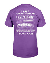 Load image into Gallery viewer, I Am A Grumpy Veteran I Served I Sacrificed I Don't Regret I Am Proud To Be A Veteran T-Shirt
