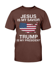 Load image into Gallery viewer, Jesus Is My Savior Trump Is My President T-Shirt
