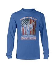 Load image into Gallery viewer, Stand For The Flag Kneel For The Cross Long Sleeve
