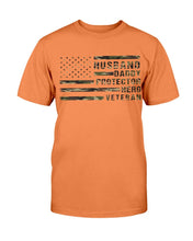 Load image into Gallery viewer, Veteran Husband Daddy Protector Hero T-Shirt

