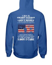 Load image into Gallery viewer, I Am A Grumpy Veteran I Don't Care Hoodies - Grumpy Veteran Shirt
