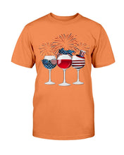 Load image into Gallery viewer, Patriotic Shirt, Patriot Wine Glasses, Patriot Day T-Shirt
