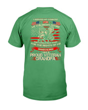 Load image into Gallery viewer, I Served My Country For My Children's My Future, I'm A Proud Veteran Grandpa T-Shirt
